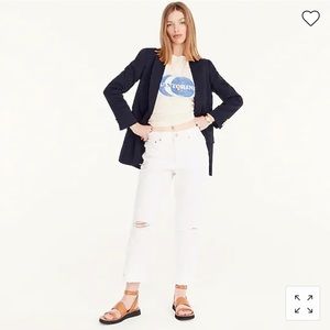 J Crew White Boyfriend Jeans
